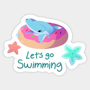 Let's Go Swimming Sticker